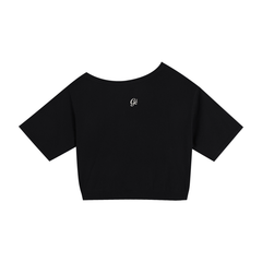 Asymmetric Shoulder Oversized Cotton T-Shirt