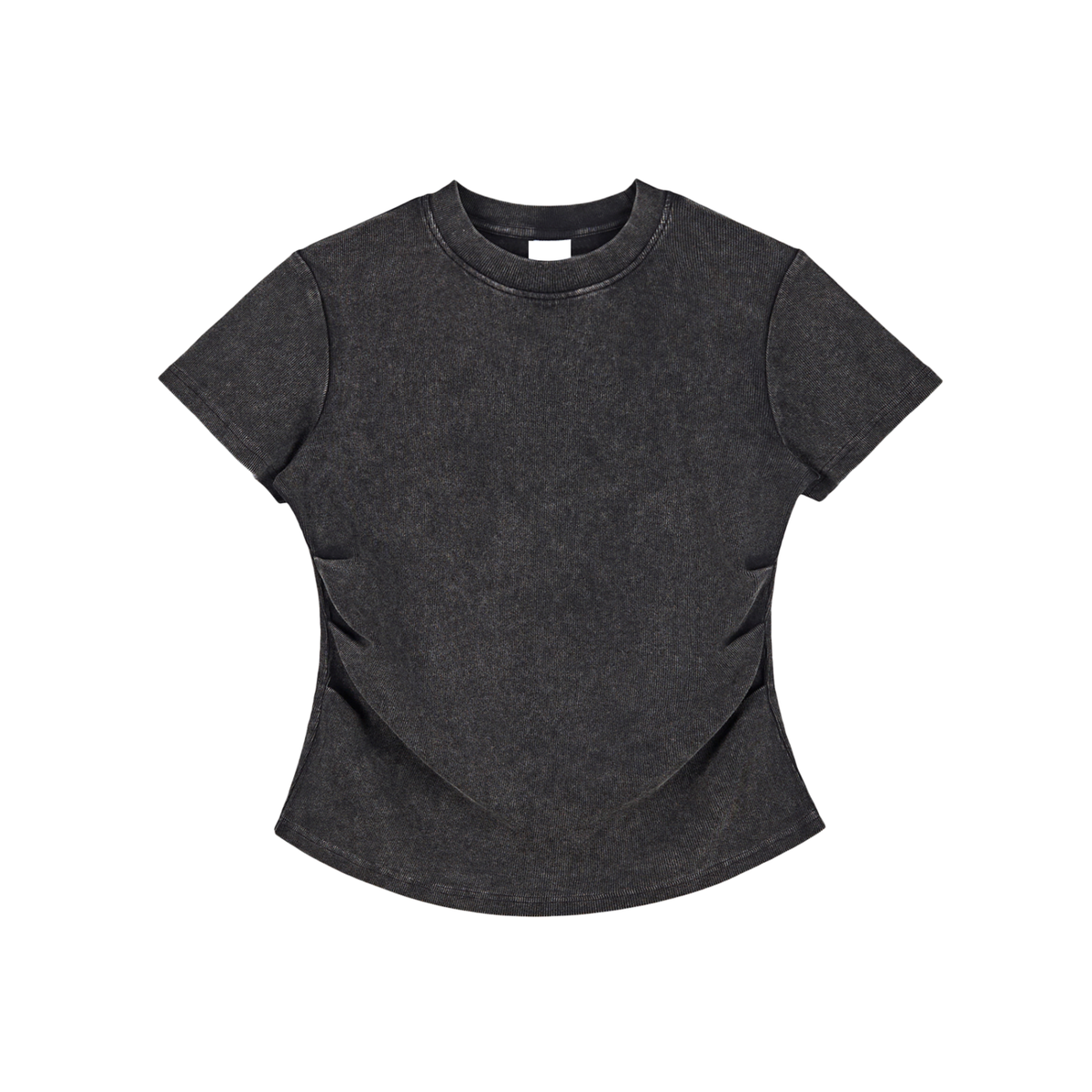 Vintaged-Wash Bodycon Cotton T-Shirt